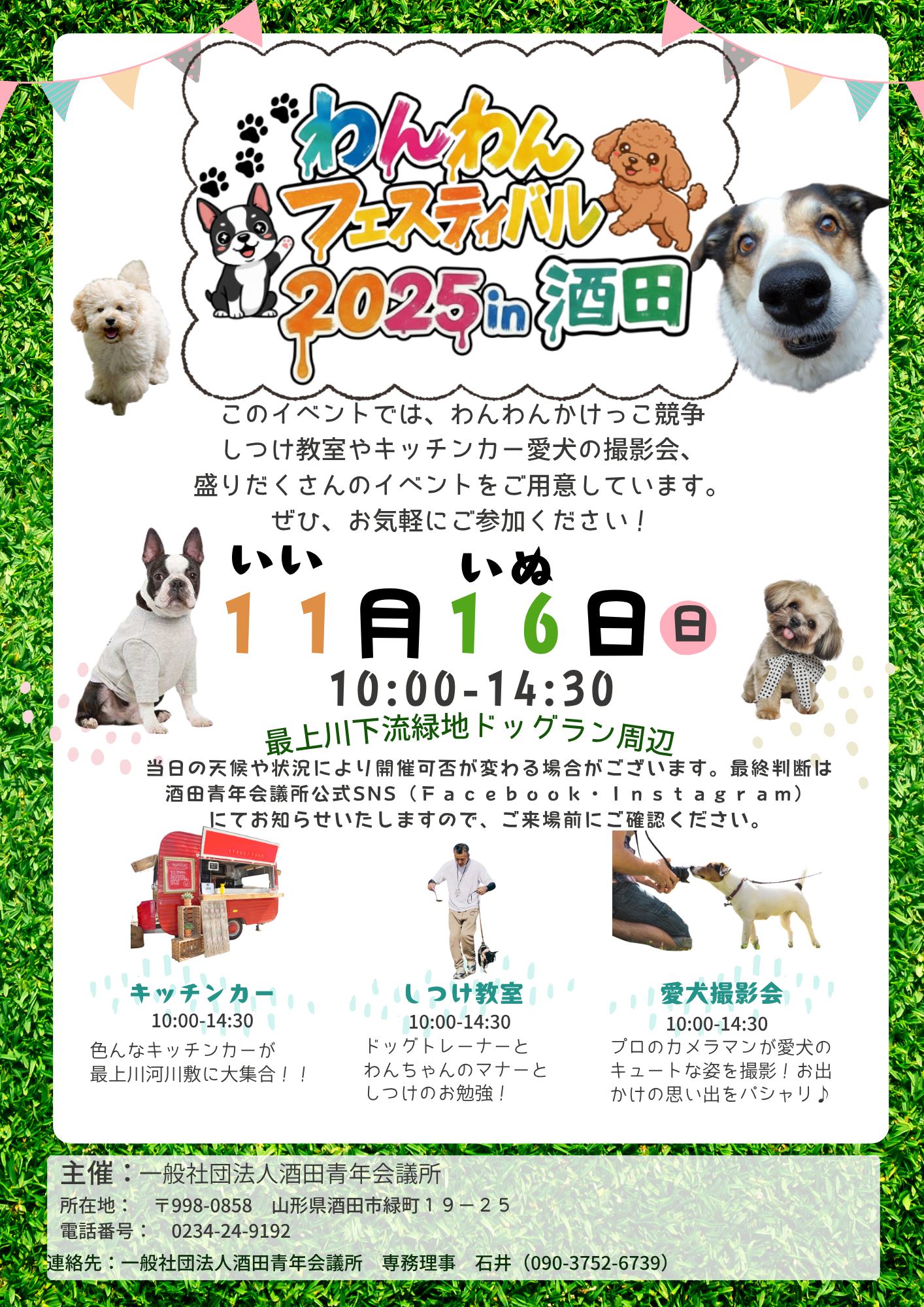 わんわんです(１０日中のご購入でお願い致します). わんわんフェスティバル2025 in 酒田 - LOVE庄内 e-Towns